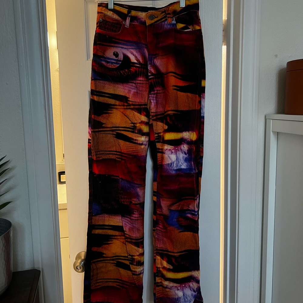 Jaded London Oracle Eye Print Pants size W28